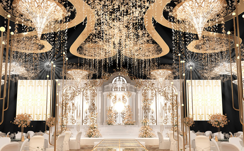 昭阳花木兰喜事汇金色大厅效果展示